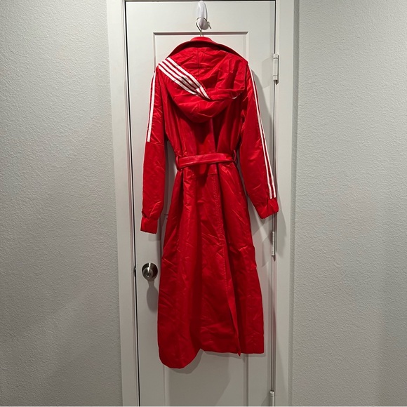 AKIRA Vibrant Red Coat with White Accents - Picture 6 of 7
